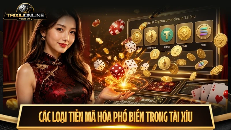 Các loại tiền mã hóa phổ biến trong trò chơi tài xỉu online