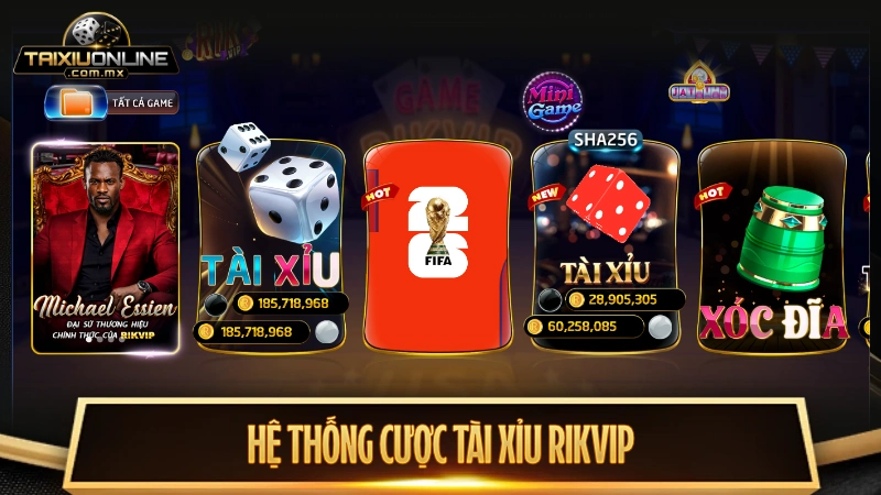 Hệ thống cược tài xỉu và tỷ lệ trả thưởng trên cổng game