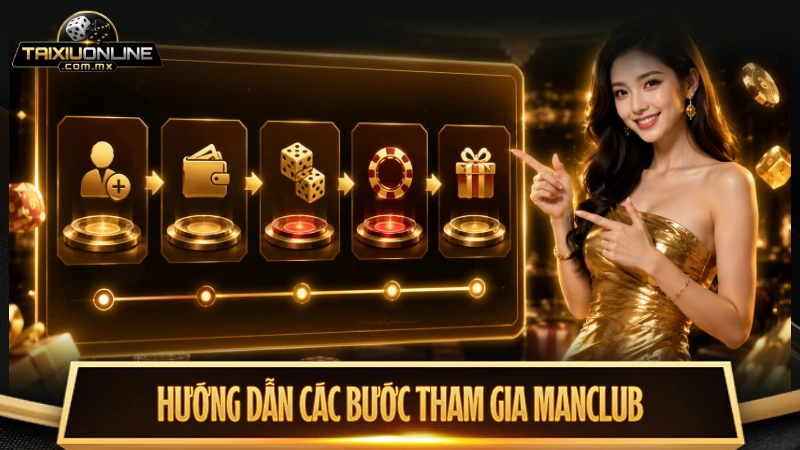 Giao diện thao tác đơn giản cho thành viên Man Club mới
